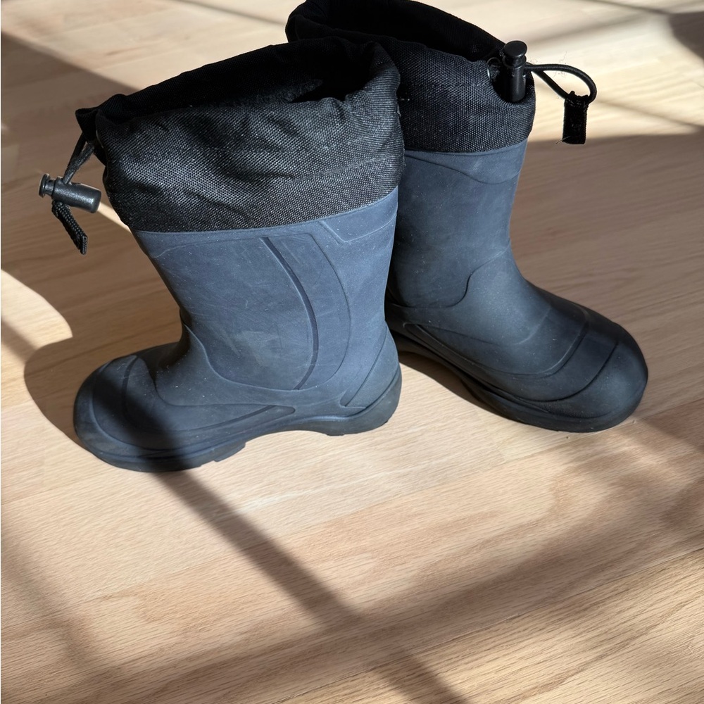 Kamik Black and Gray Kids Snow Boots